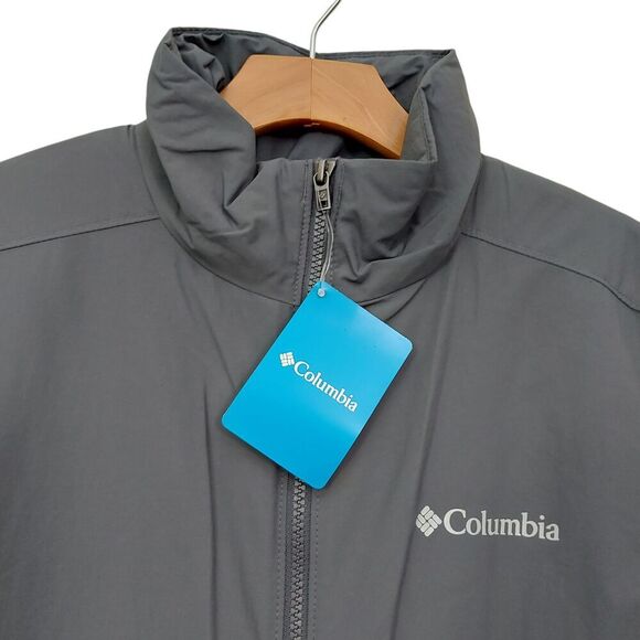 Columbia Northern Bound Jacket Mens Medium Gray Soft Shell Full Zip Outdoor - Picture 2 of 12